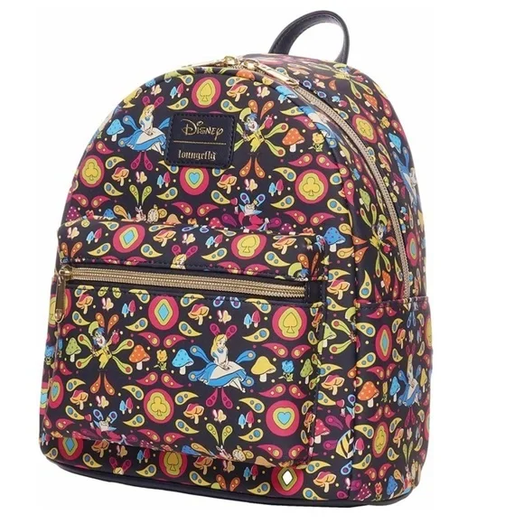 Loungefly Alice in Wonderland Retro Mini-Backpack EE Exclusive - Picture 6 of 7